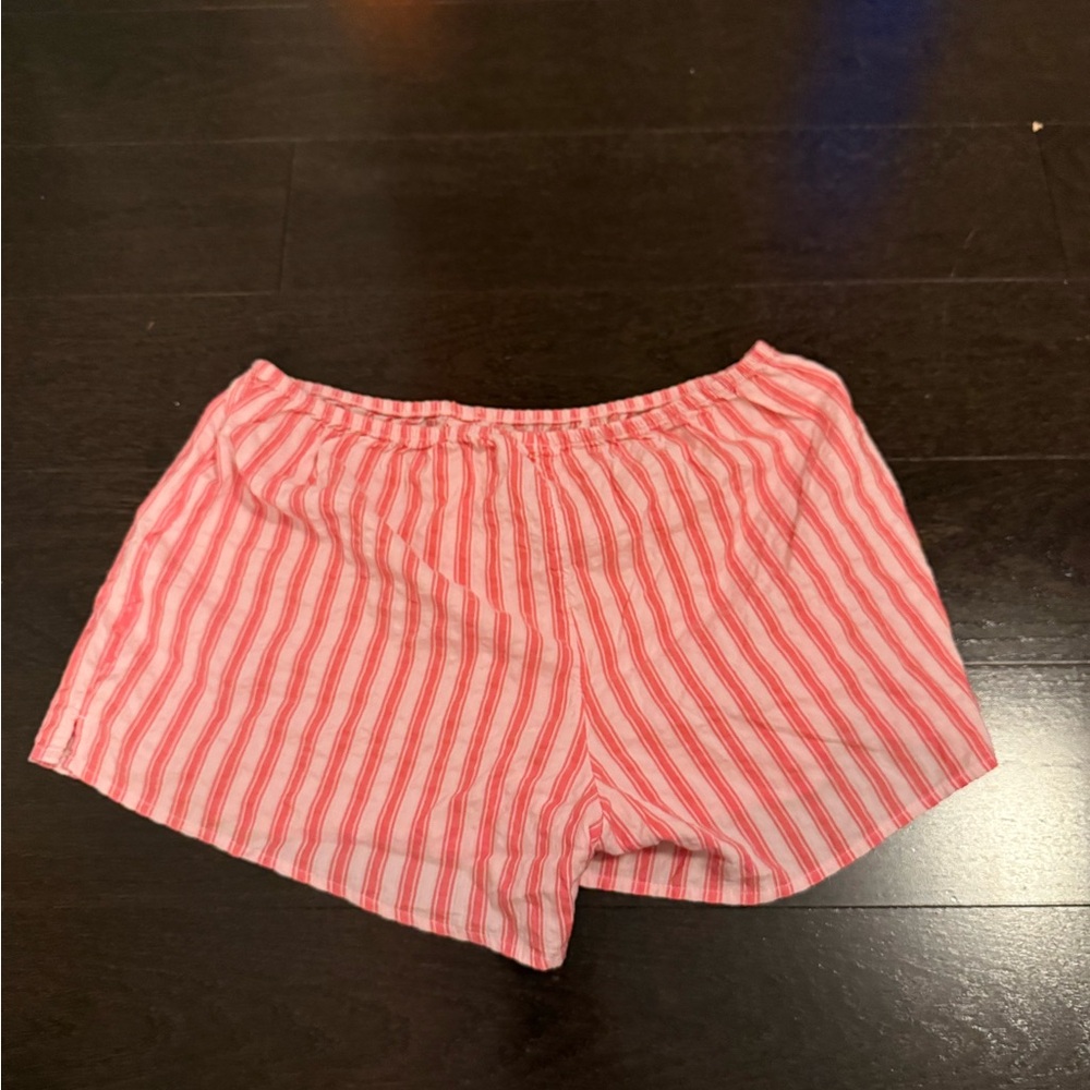 Striped Coral Women's Athletic Shorts